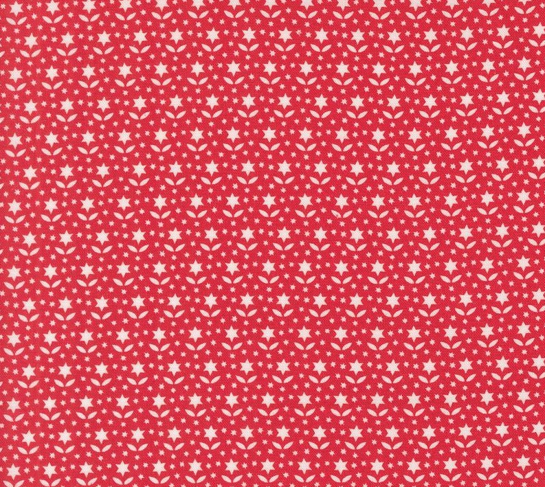 Buon Natale Star Blooms Pomegranate by Fig Tree Co for Moda Fabrics