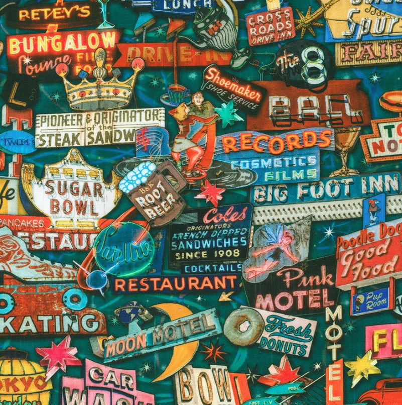 Vintage Voyage Signs Vintage by Aimee Stewart for Robert Kaufman Fabrics
