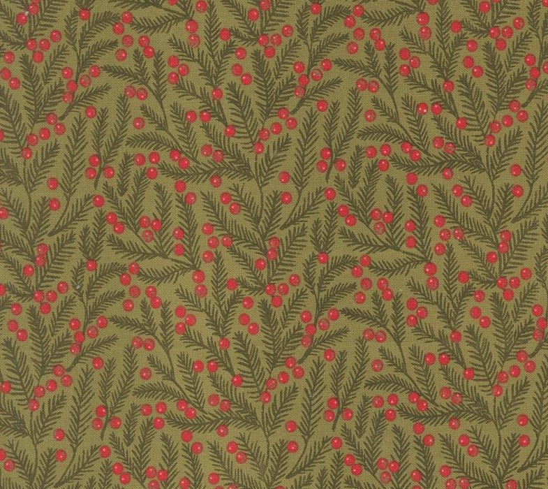 Berry and Pine Pine Needles Sage by Lella Boutique for Moda Fabrics