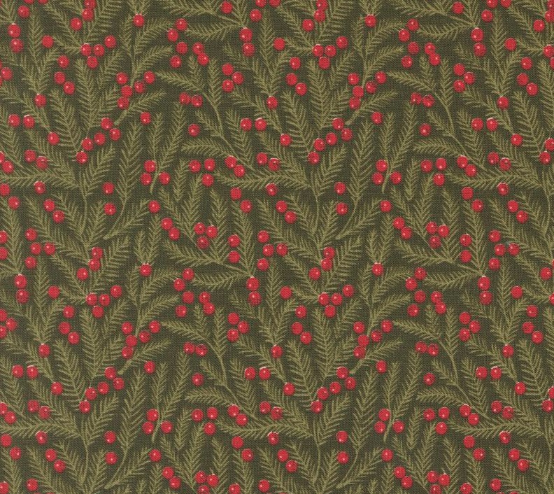 Berry and Pine Pine Needles Evergreen by Lella Boutique for Moda Fabrics