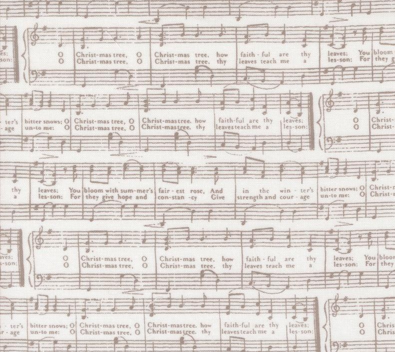 Berry and Pine O Christmas Tree Text Snow by Lella Boutique for Moda Fabrics