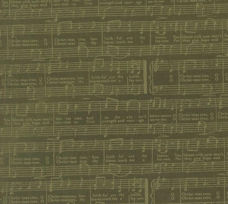 Berry and Pine O Christmas Tree Text Wintergreen by Lella Boutique for Moda Fabrics