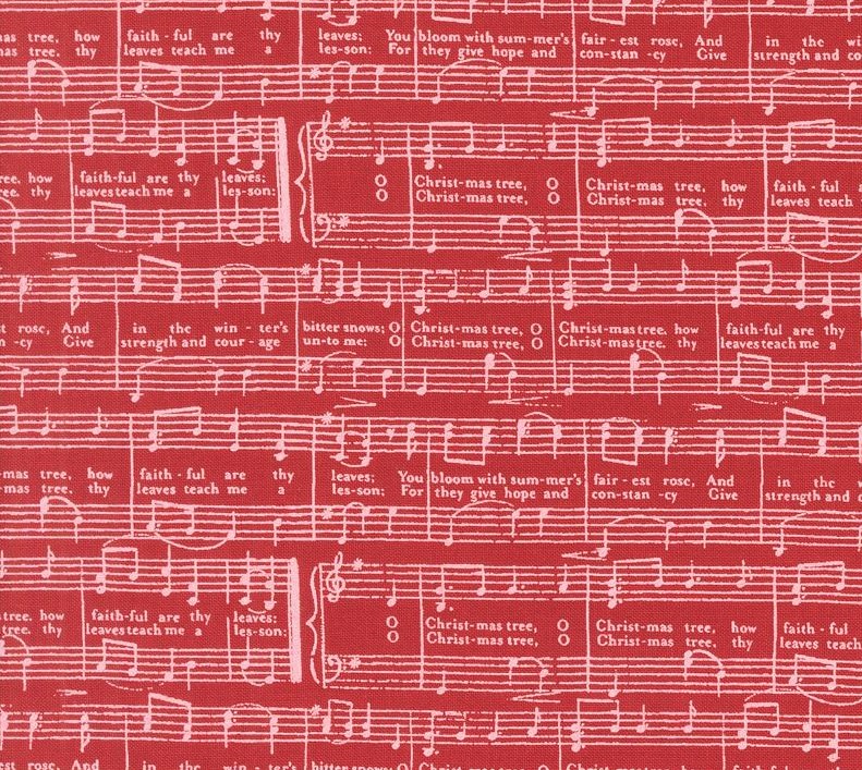 Berry and Pine O Christmas Tree Text Cranberry by Lella Boutique for Moda Fabrics