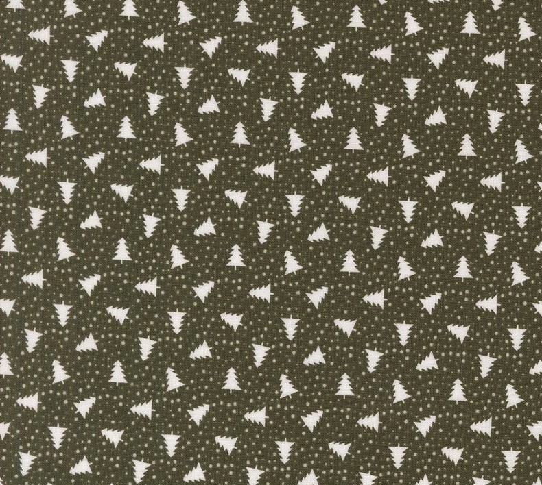 Berry and Pine Little Trees Wintergreen by Lella Boutique for Moda Fabrics