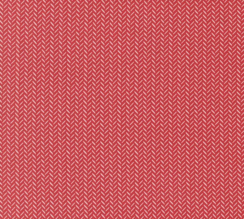 Berry and Pine Yule Herringbone Cranberry by Lella Boutique for Moda Fabrics