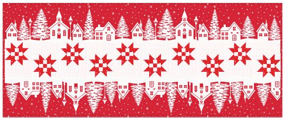 Christmas Village Runner by Fig Tree from Moda