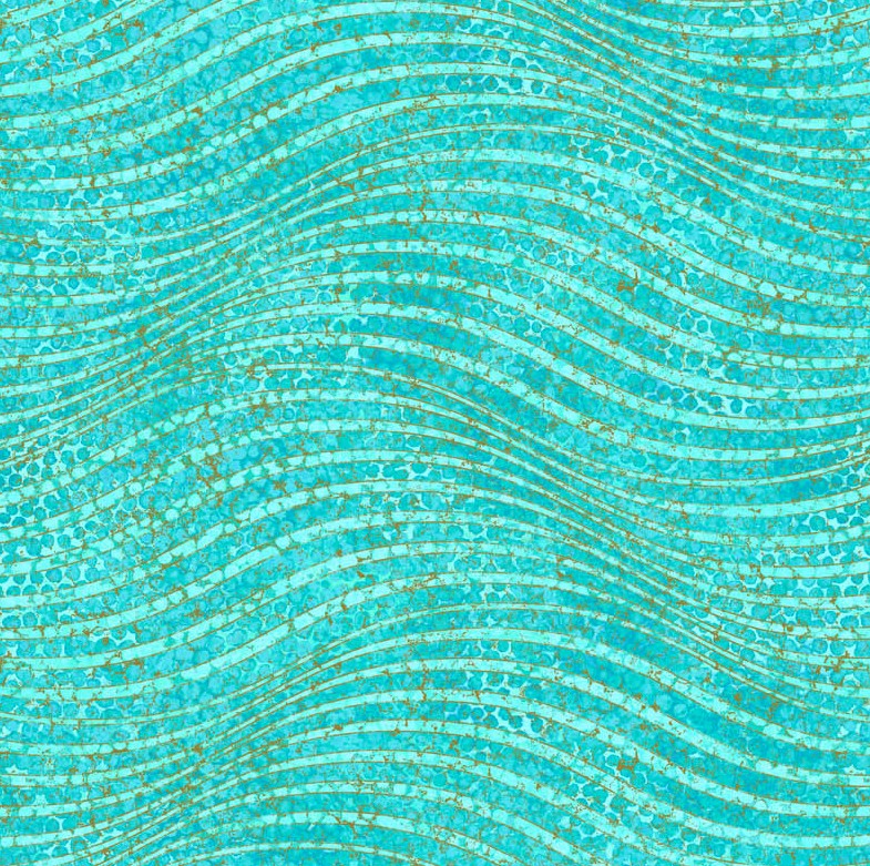 Shimmer Enigma Waves Turquoise by Deborah Edwards for Northcott Fabrics