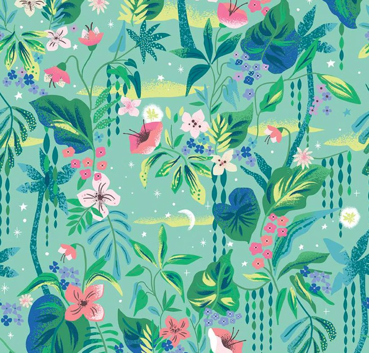 Forever Neverland Tropical Floral Songbird by Jill Howarth for Riley Blake Designs