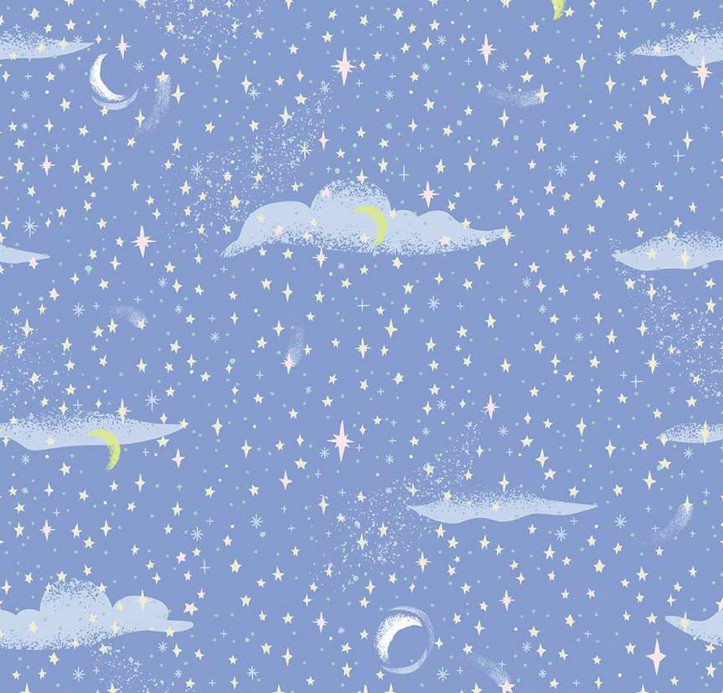 Forever Neverland Pixie Dust Periwinkle by Jill Howarth for Riley Blake Designs