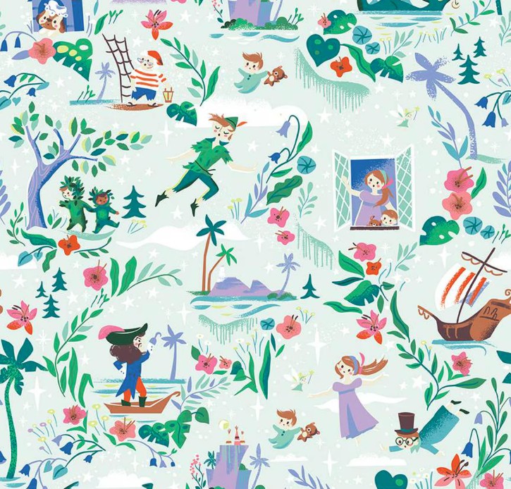 Forever Neverland Main Mist by Jill Howarth for Riley Blake Designs