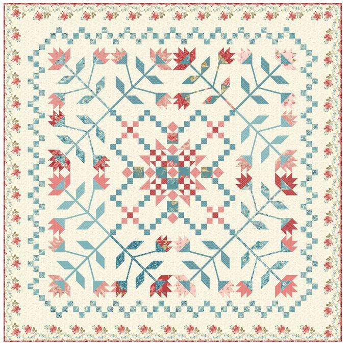 Carol Quilt Kit by Laundry Basket from Andover