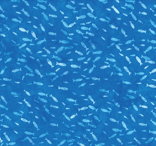 Frog Pond Jelly Batik Fishes Ocean by Susan Claire for Hoffman Fabrics