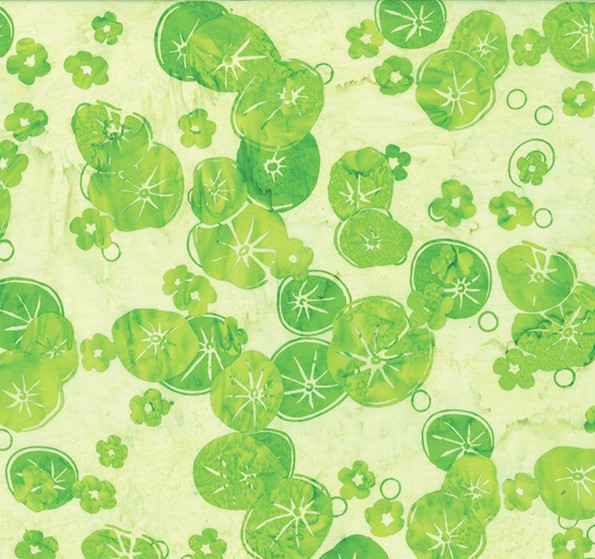 Frog Pond Jelly Batiks Lily Pads Gecko by Susan Claire for Hoffman Fabrics