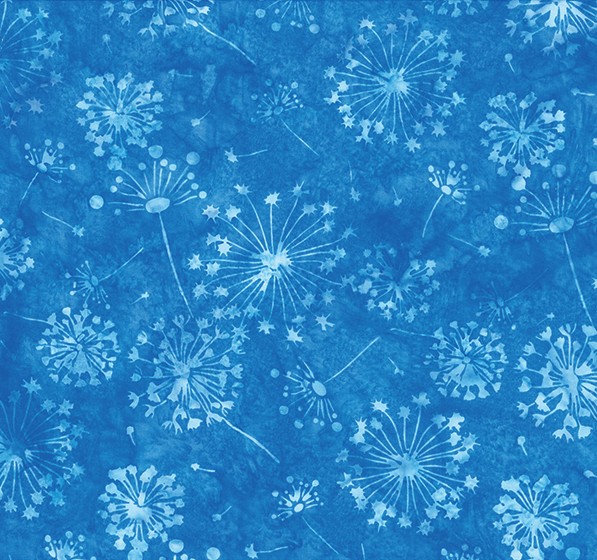 Frog Pond Jelly Batik Dandelion Ocean by Susan Claire for Hoffman Fabrics