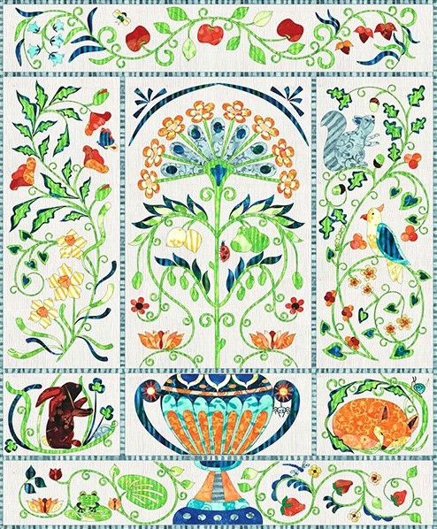 Meadowland Laser Cut Kit by The Gourmet Quilter for Hoffman Fabrics