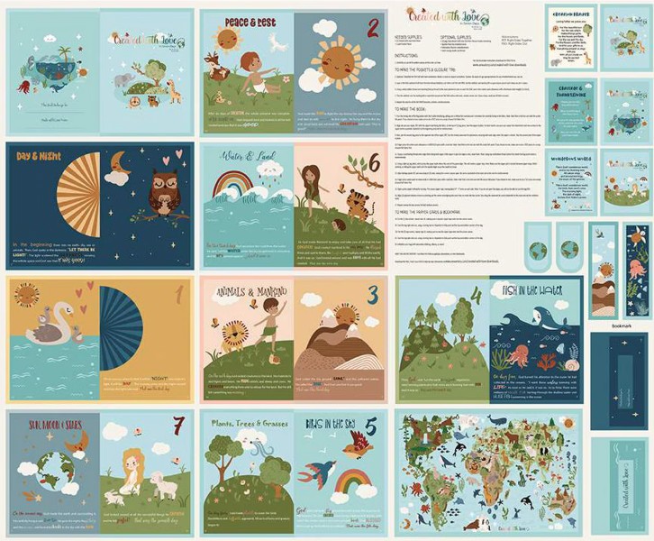 Created With Love Soft Book Panel by Jennifer Long for Riley Blake Designs