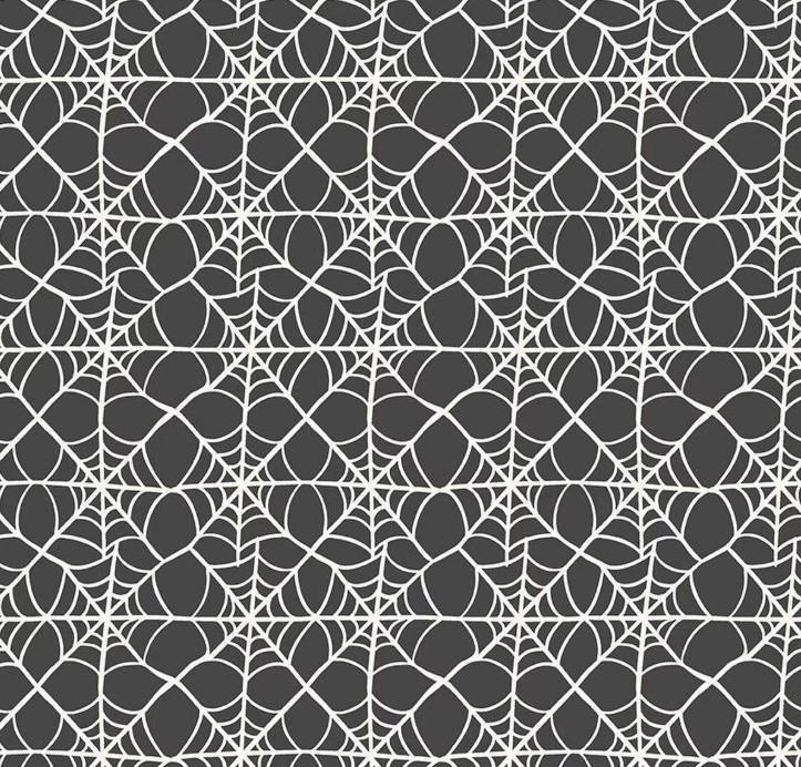 Hey Pumpkin Webs Charcoal by My Mind's Eye for Riley Blake Designs