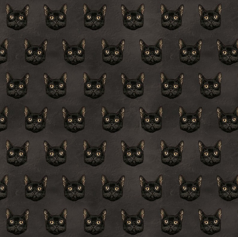 Gothic Halloween Eyes On You Dark Gray by Dan DiPaolo for Clothworks