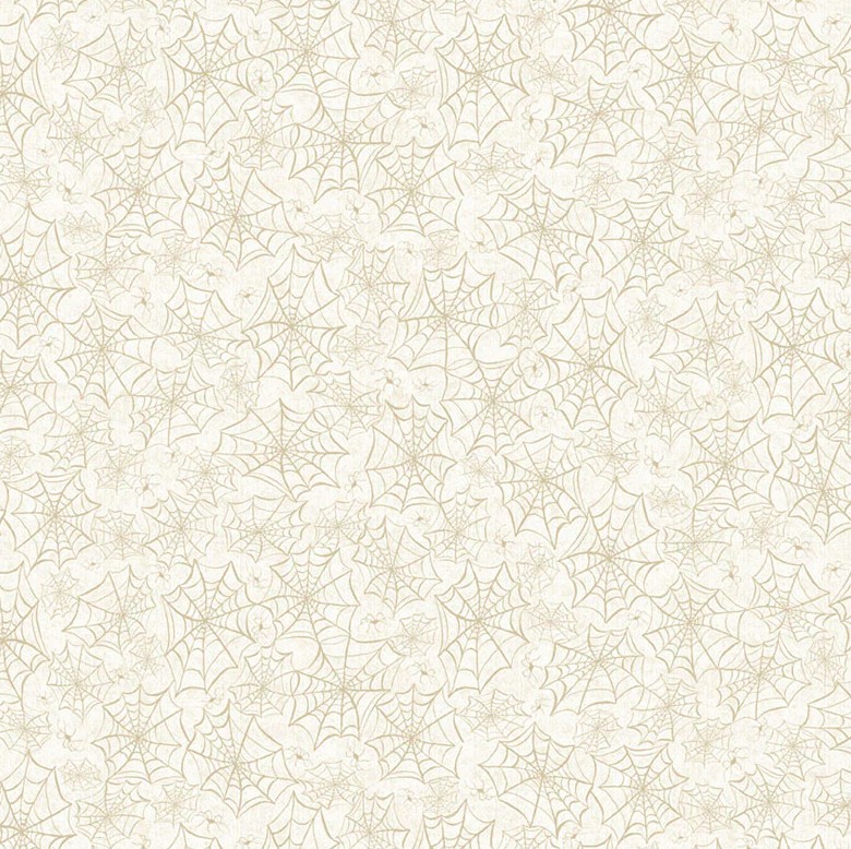 Hocus Pocus All Over Webs Cream by Deane Beesley for P&B Textiles