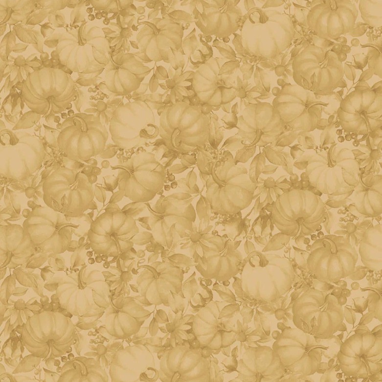Bountiful Tonal Pumpkins Gold by Sandy Clough for P&B Textiles