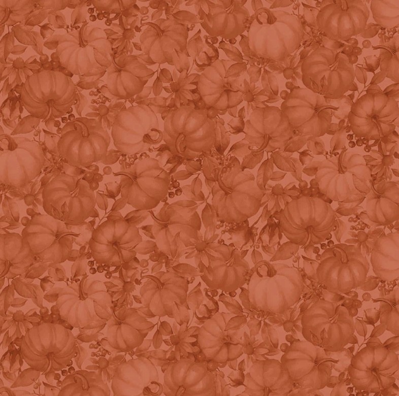 Bountiful Tonal Pumpkins Orange by Sandy Clough for P&B Textiles