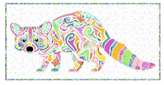 Reginald Raccoon Vivid from Laser Cut Quilts