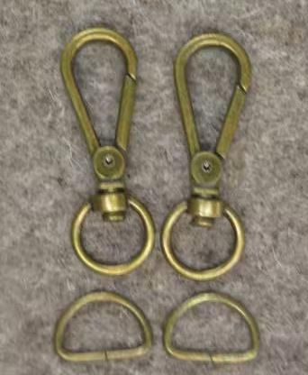 Bronze 1/2in Narrow Back Strap Hardware 4pc