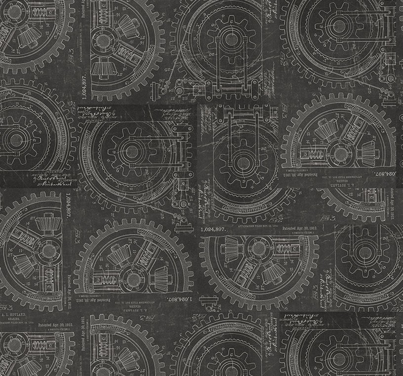 Palette Neutral Gears Neutral by Tim Holtz for FreeSpirit Fabrics
