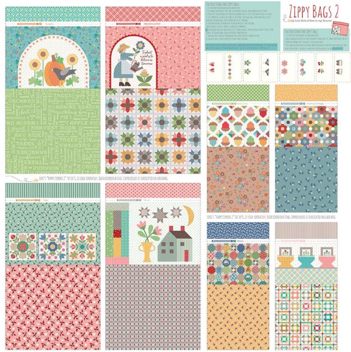 Calico Home Decor Zippy Bags 2 Panel by Lori Holt for Riley Blake Designs