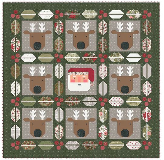 Christmas Crew Quilt Kit by Lella Boutique from Moda