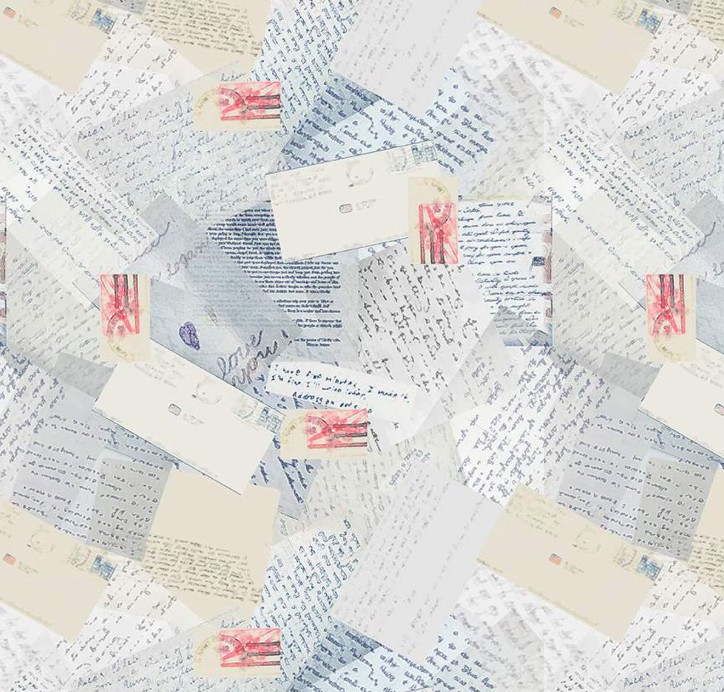 Letter From Home Letters Vintage Blue Wide Back by Vicki Gifford for Riley Blake Designs