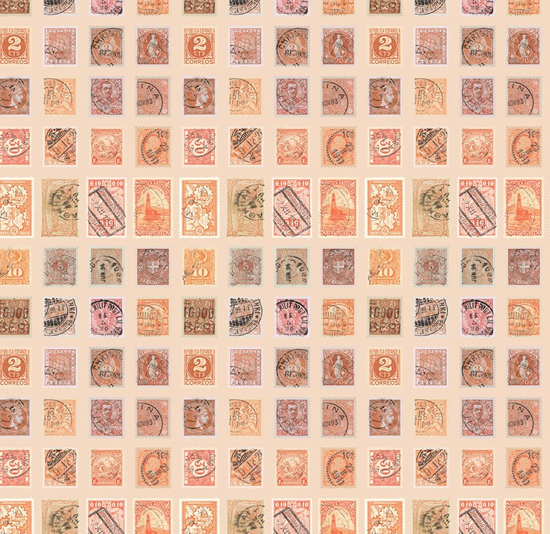 Palette Orange Stamps Orange by Tim Holtz for FreeSpirit Fabrics