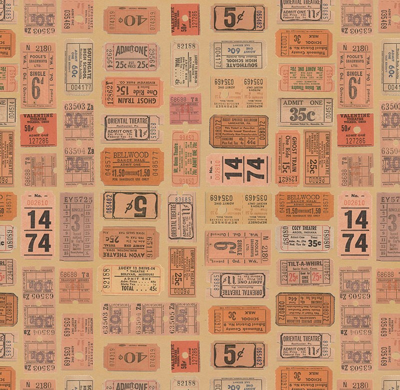 Palette Orange Tickets Orange by Tim Holtz for FreeSpirit Fabrics