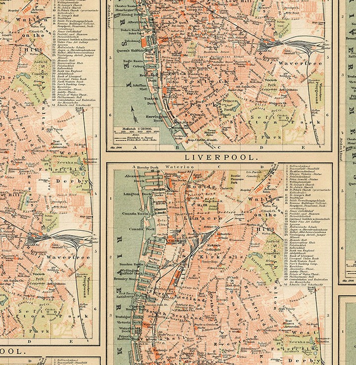 Palette Orange Maps Orange by Tim Holtz for FreeSpirit Fabrics