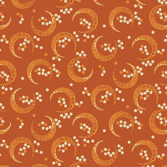 Midnight Moon Crescent Moon Pumpkin from Andover Fabrics