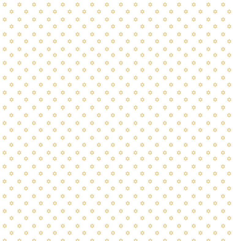 Happy Hanukkah Mini Stars White by Emily Elizabeth for Clothworks