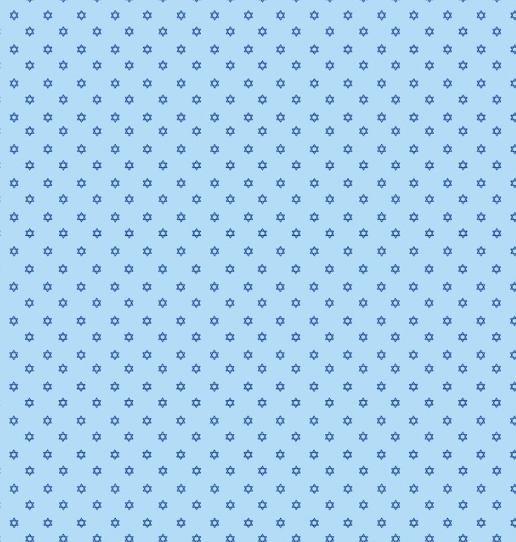 Happy Hanukkah Mini Stars Light Blue by Emily Elizabeth for Clothworks