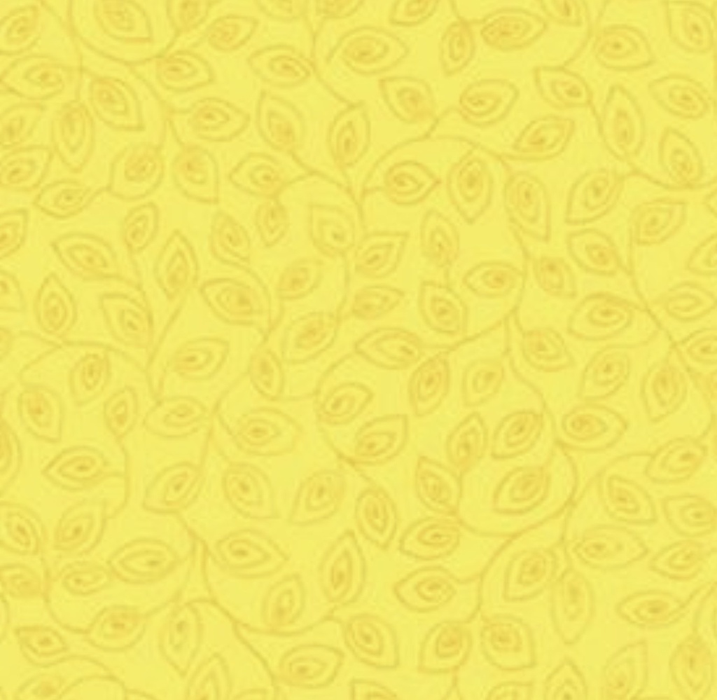 Bear Essentials 2, Yellow Leafy Vine by P&B Textiles