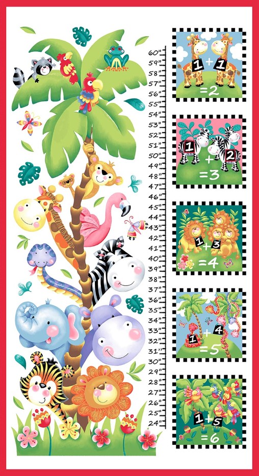 Born to be Wild Growth Chart by Delphine Cubitt for Henry Glass Fabrics