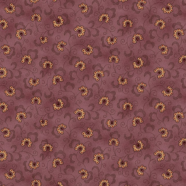 Scrap Basket Favorites Lacy Blooms Violet by Kim Diehl for Henry Glass Fabrics