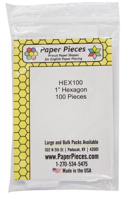 Paper Pieces: Hexagons 1" 100 Pieces