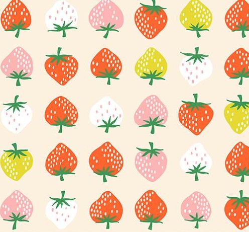 Strawberry Retro Strawberry Shell by Ruby Star Society