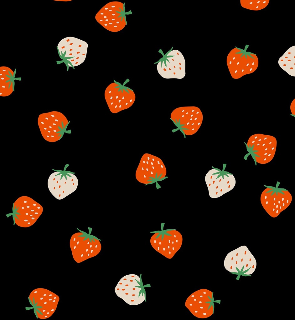 Strawberry Black Strawberry Toss Berry by Kimberly Kight for Moda Fabrics
