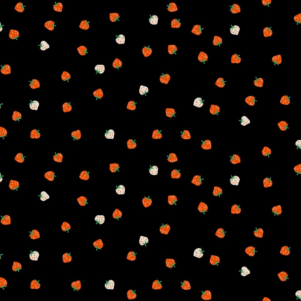 Strawberry Black Mini Strawberry Toss by Ruby Star Society