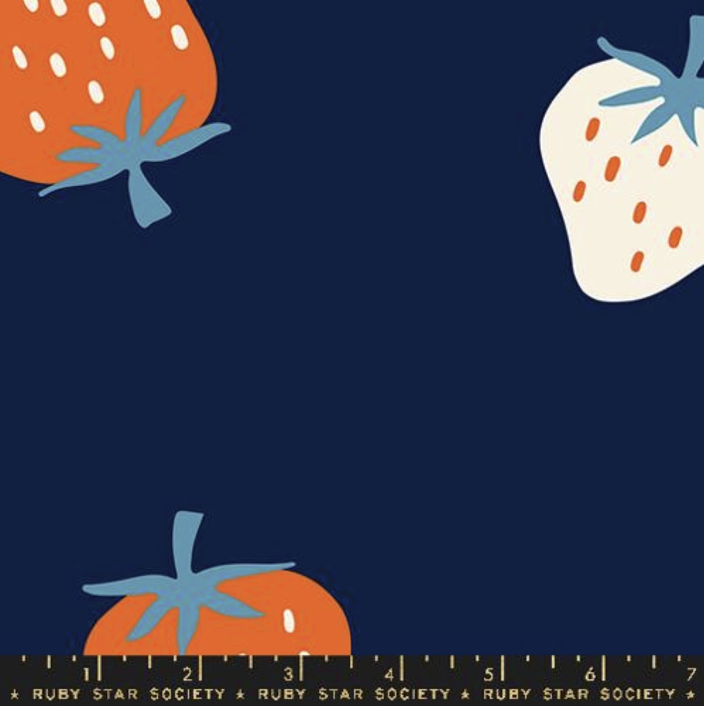 Strawberry Navy 108" Wideback by Ruby Star Society
