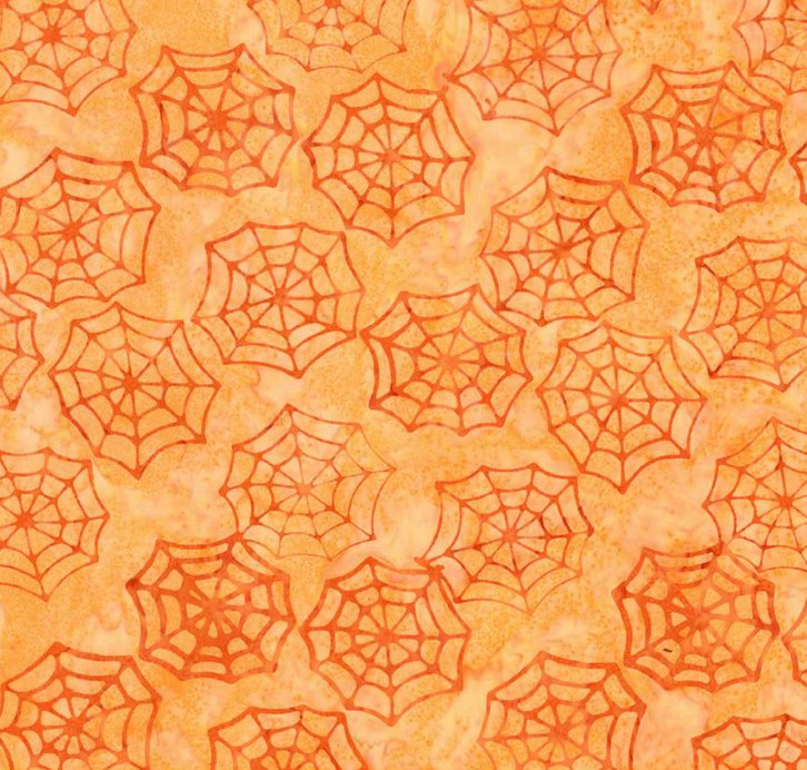 Expressions Batiks Fright This Way Webs Apricot by Sandy Gervais for Riley Blake Designs