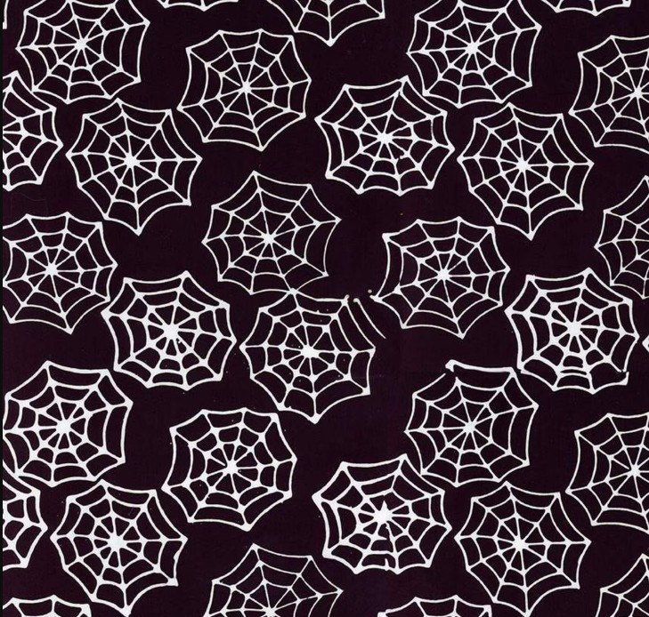 Expressions Batiks Fright This Way Webs Licorice Candy by Sandy Gervais for Riley Blake Designs
