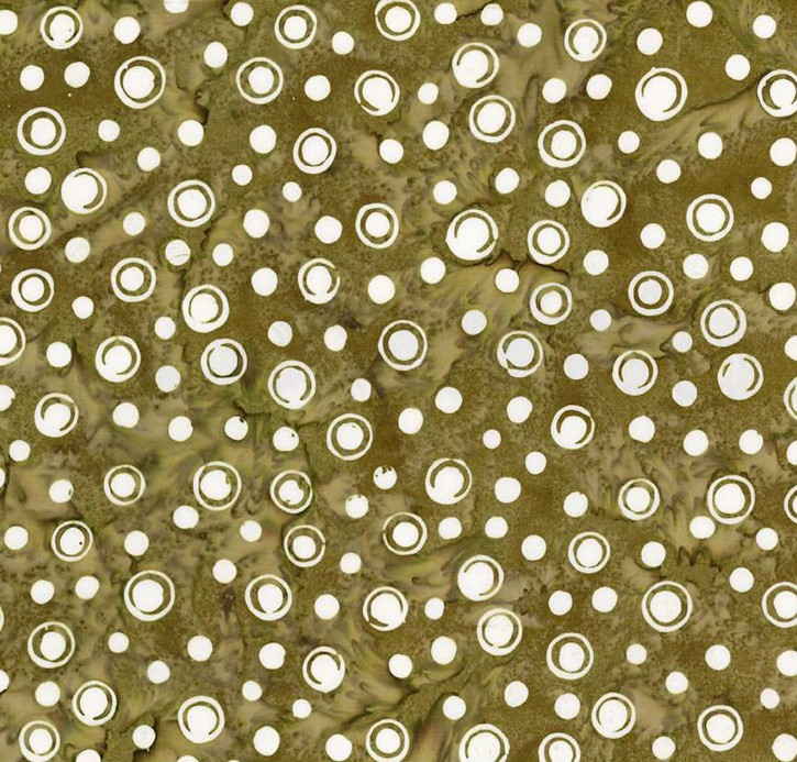 Expressions Batiks Fright This Way Dots Olive by Sandy Gervais for Riley Blake Designs