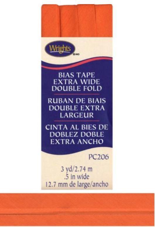 Extra Wide Double Fold Orangle Peel  Bias Tape