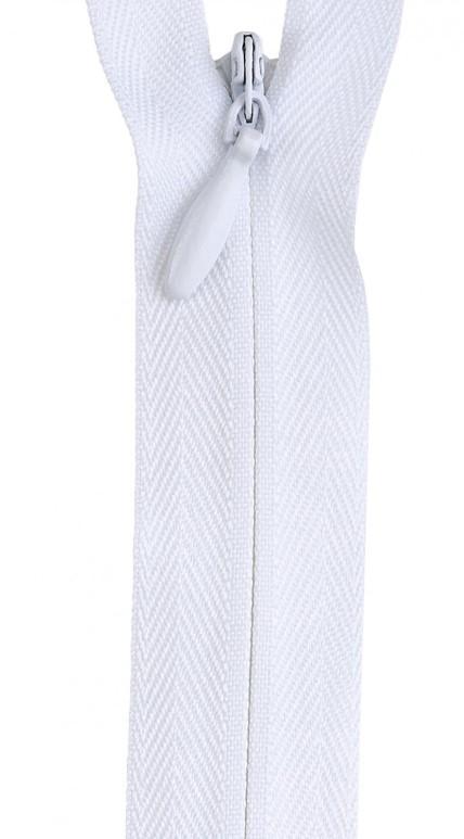 Polyester Coil 1-Way Separating Zipper 12In White